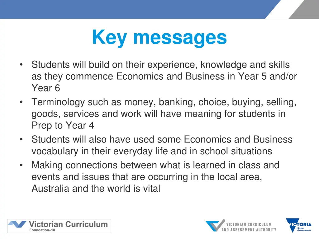 key messages