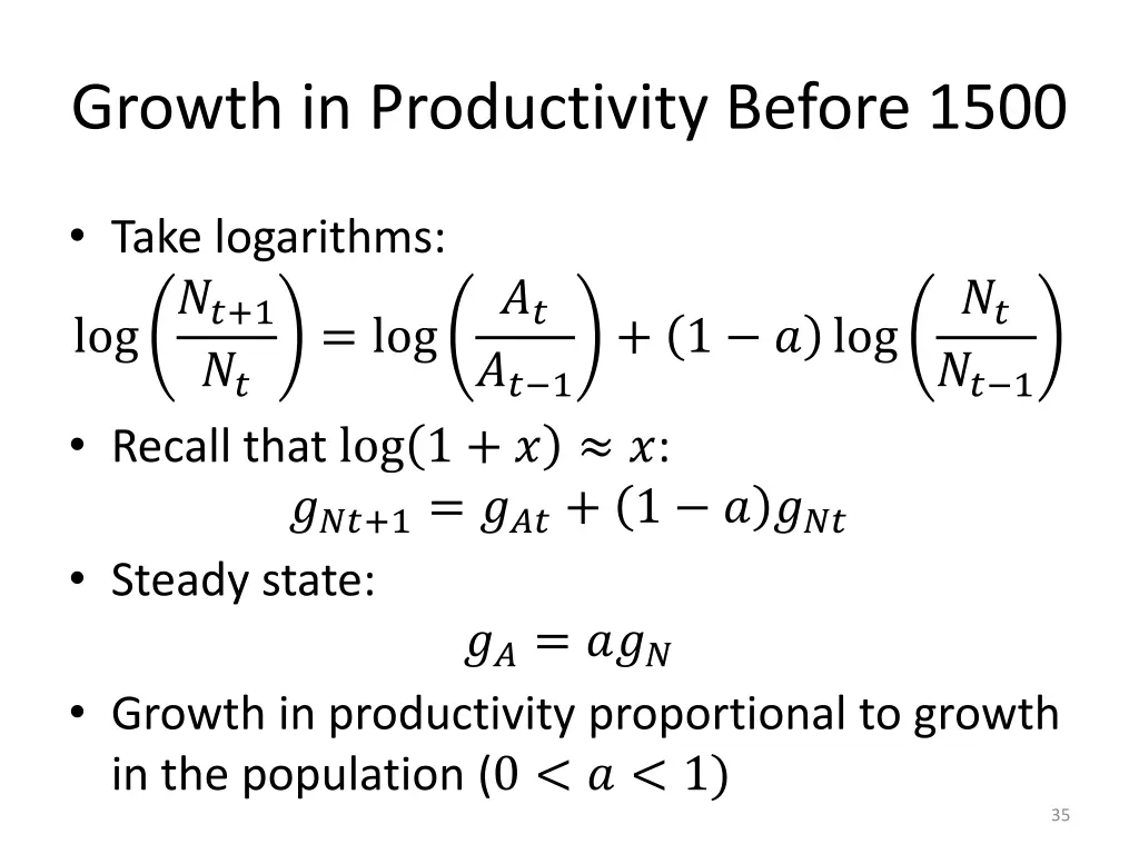 growth in productivity before 1500 1