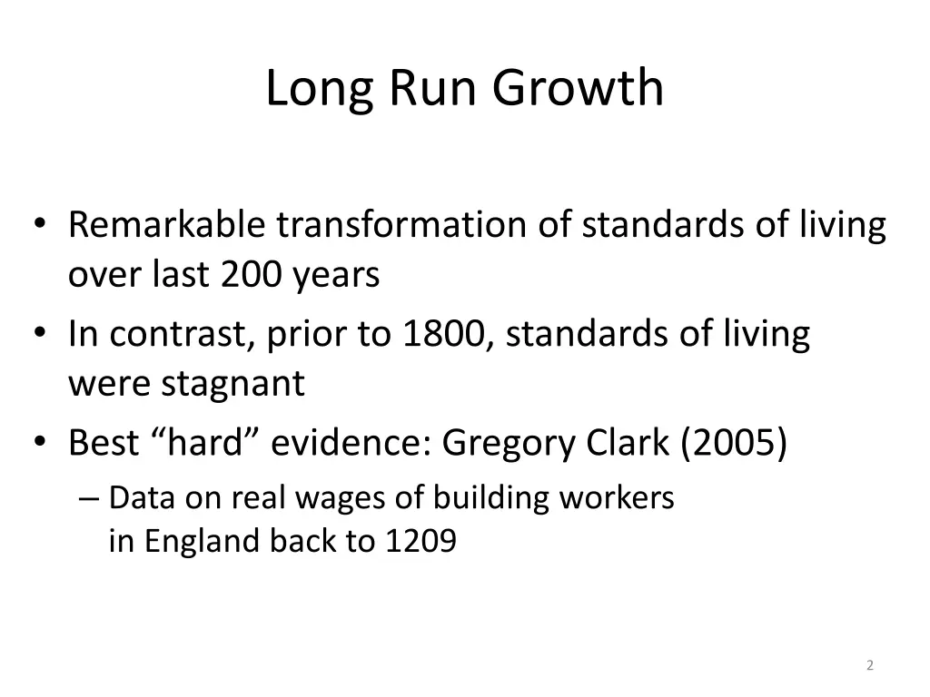 long run growth