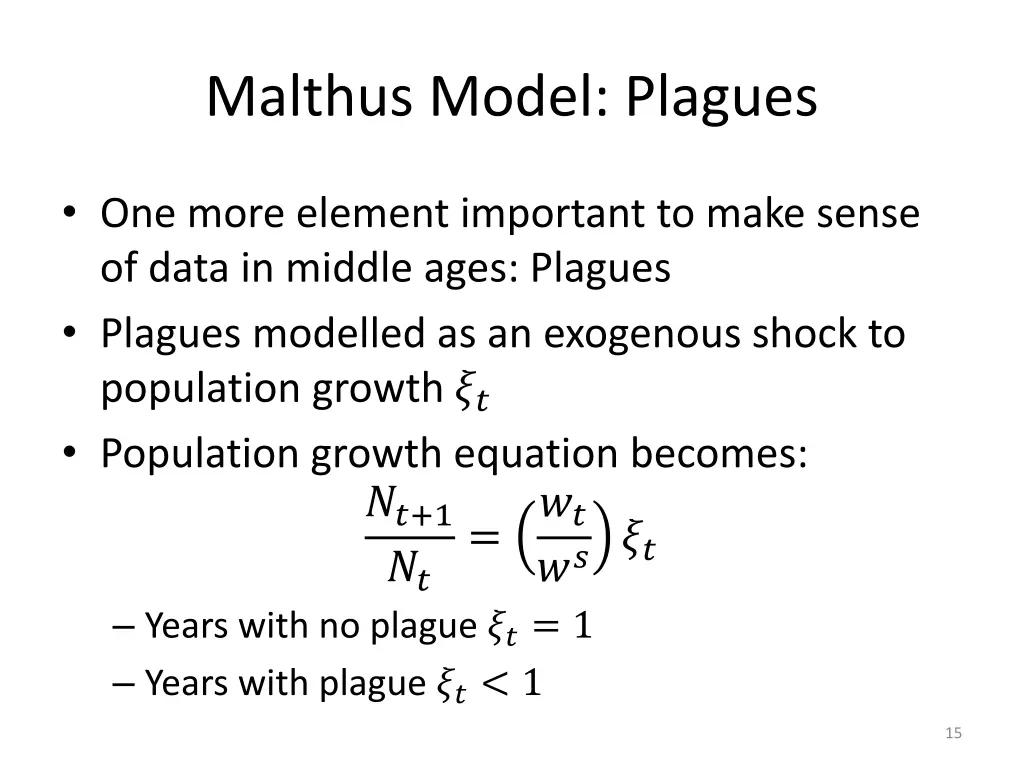malthus model plagues