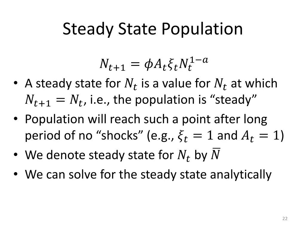 steady state population