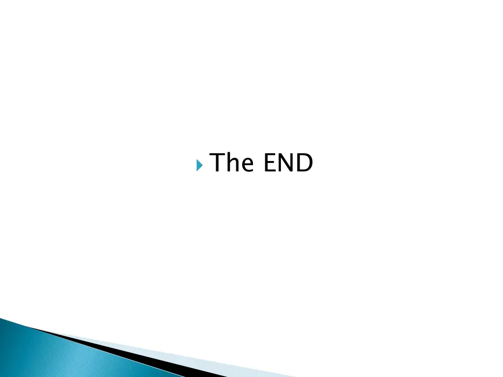the end