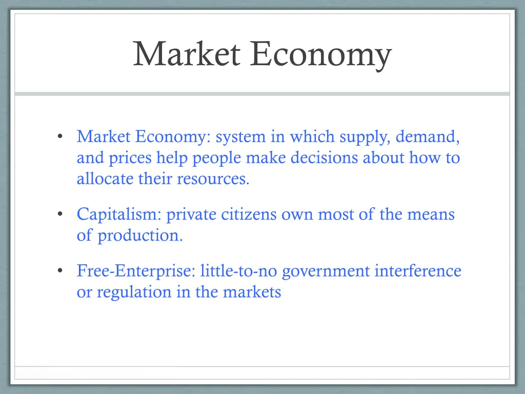 market economy