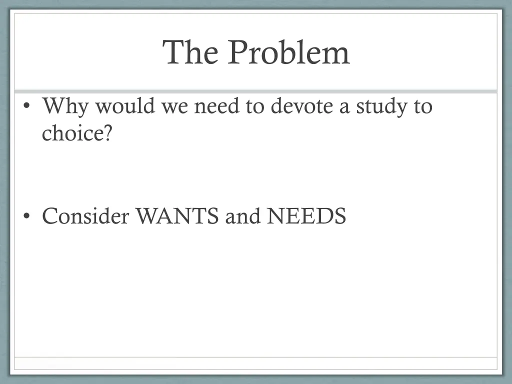 the problem