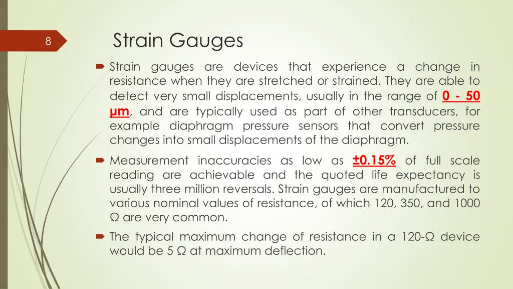 strain gauges