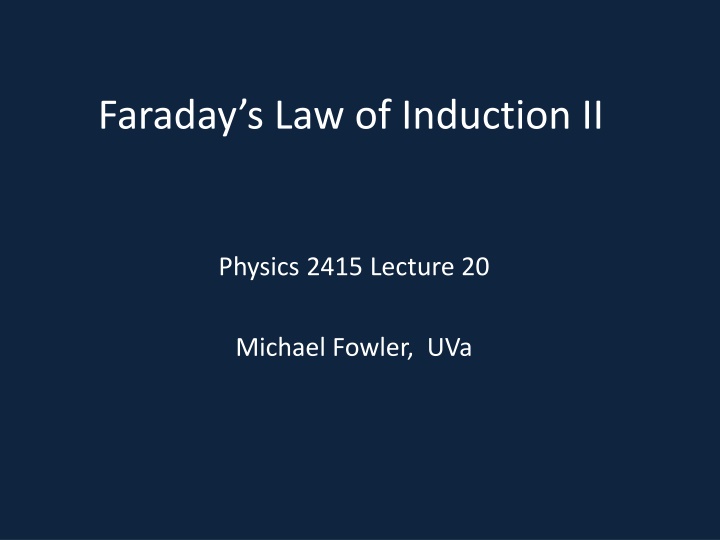 faraday s law of induction ii