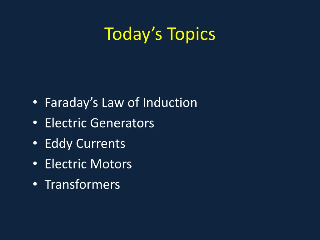 today s topics