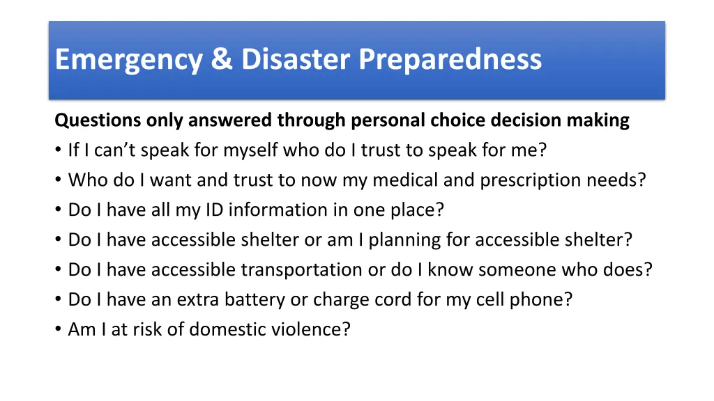 emergency disaster preparedness 2