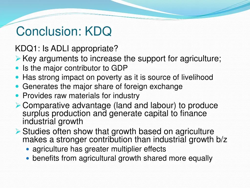 conclusion kdq