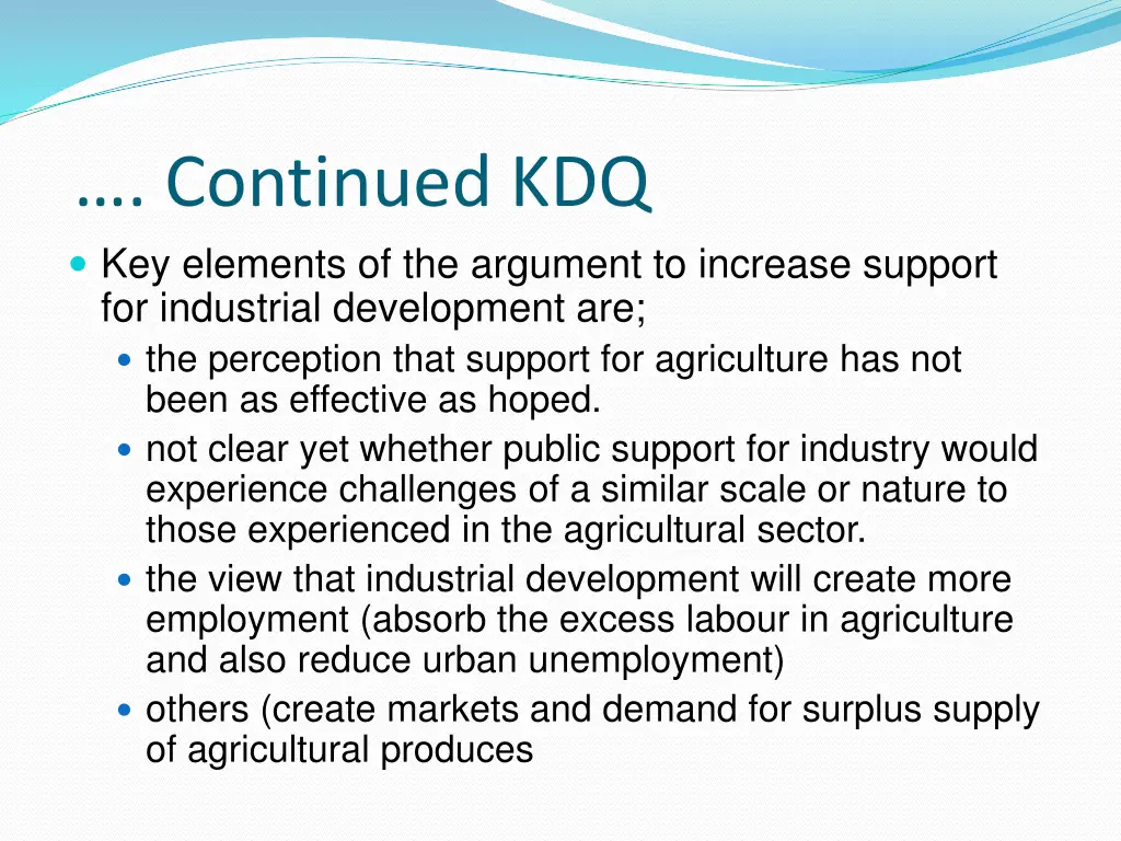 continued kdq key elements of the argument