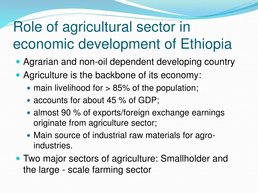role of agricultural sector in economic
