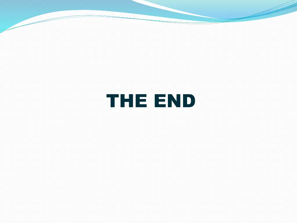 the end