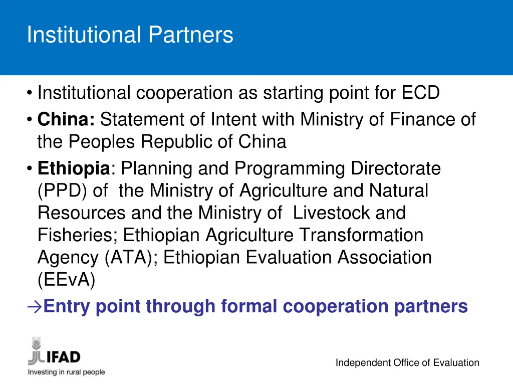 institutional partners