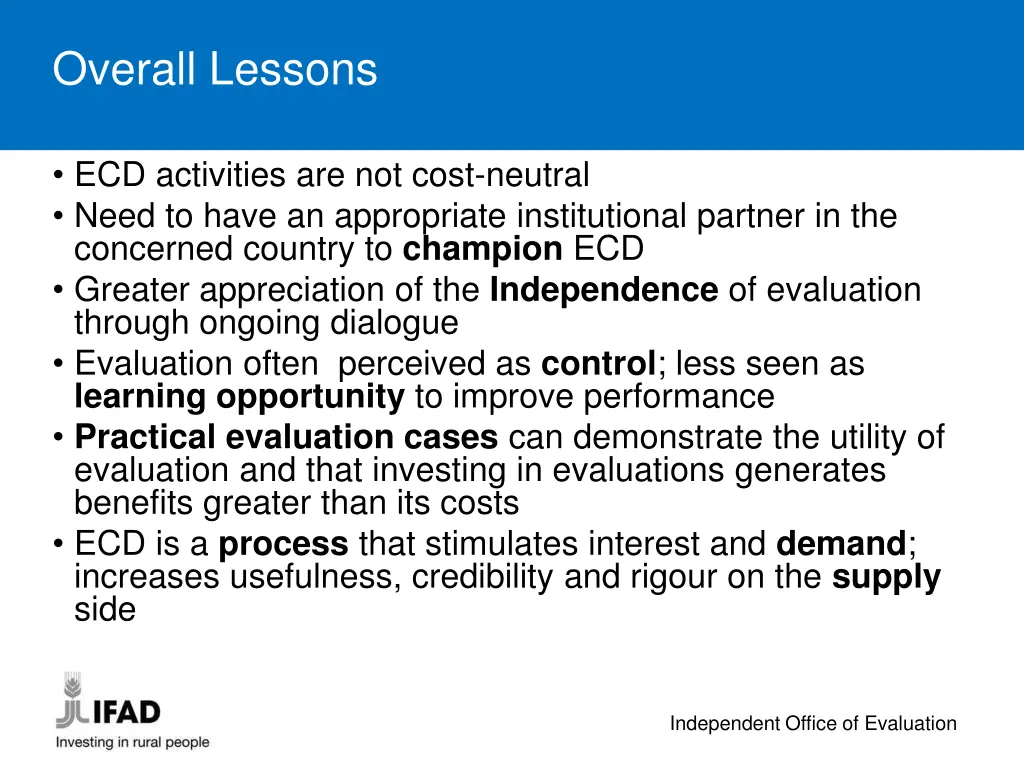 overall lessons