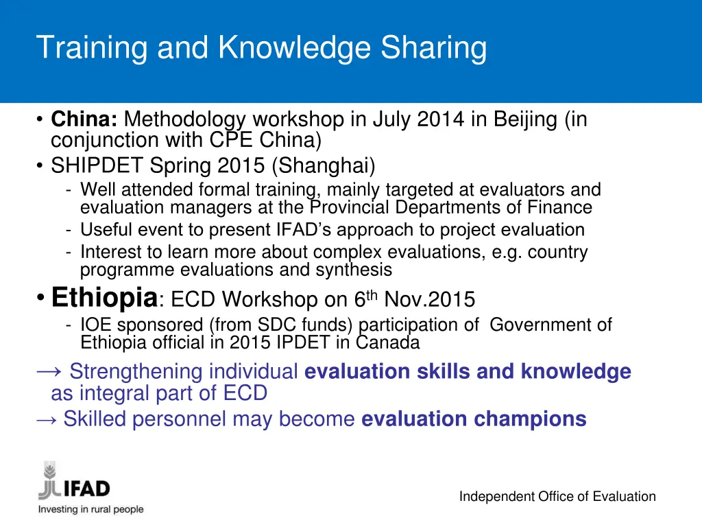 training and knowledge sharing