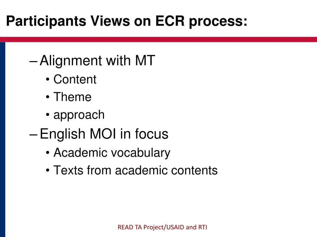 participants views on ecr process 2
