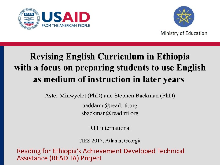 revising english curriculum in ethiopia with