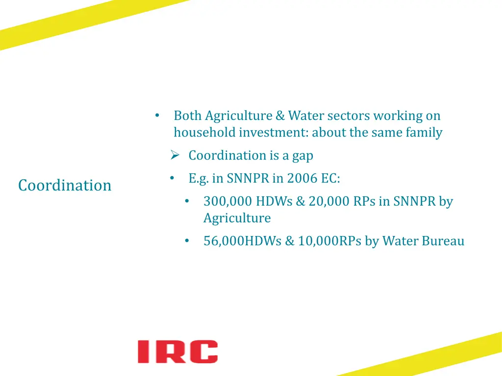 both agriculture water sectors working