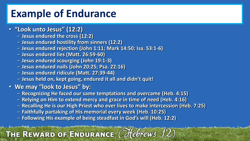 example of endurance