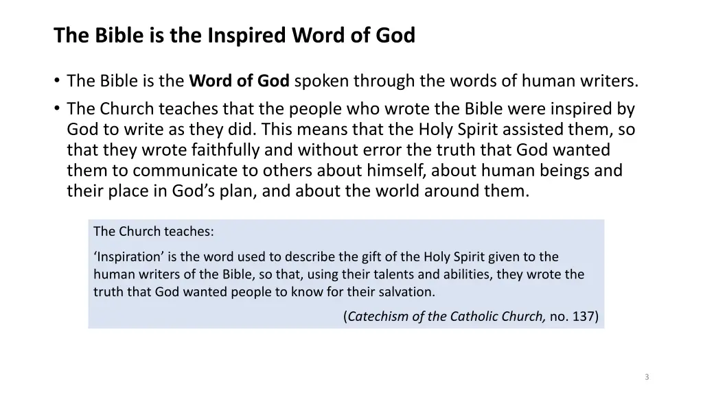the bible is the inspired word of god