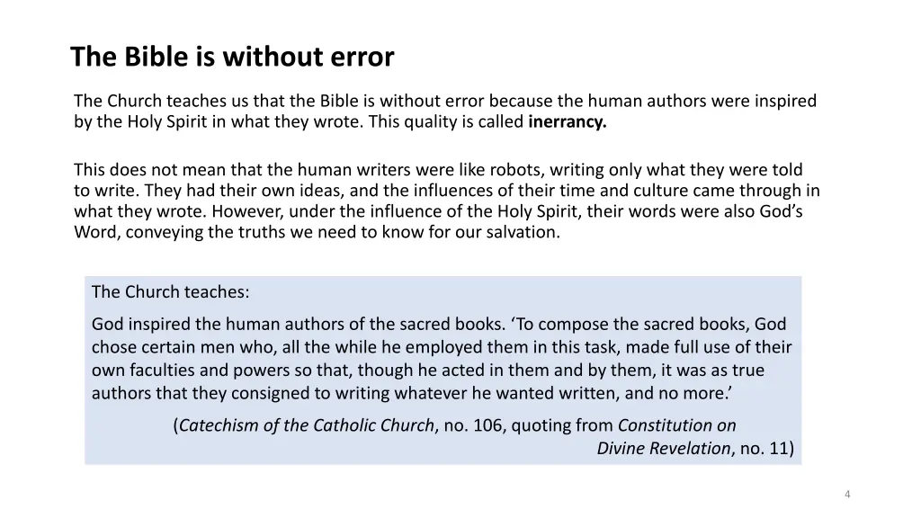 the bible is without error