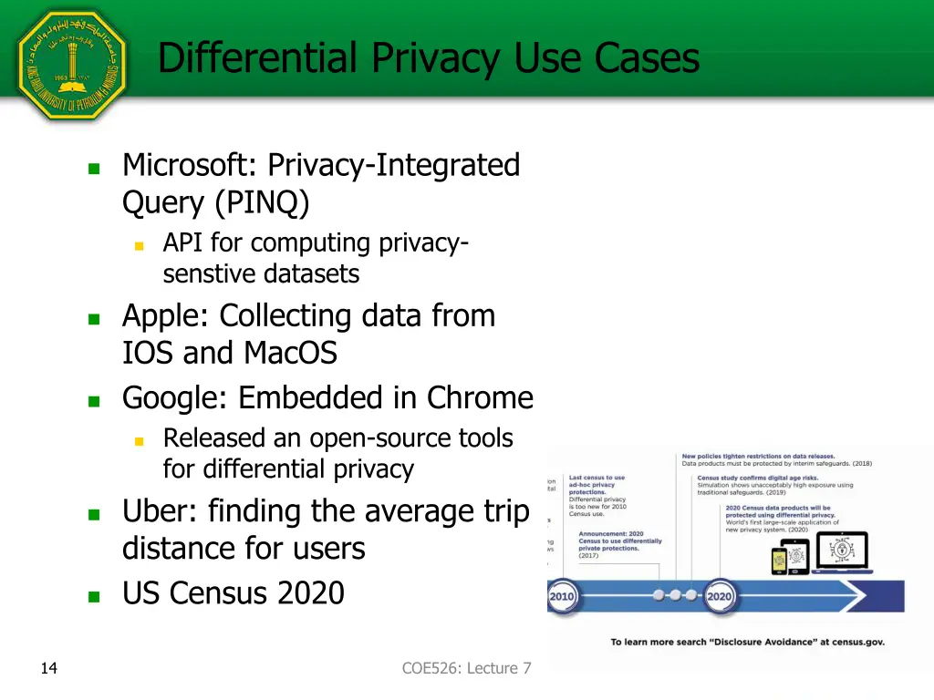 differential privacy use cases