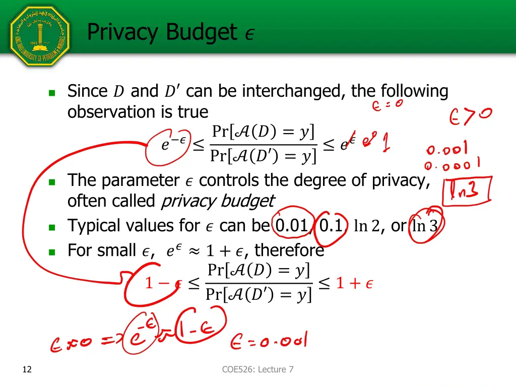 privacy budget