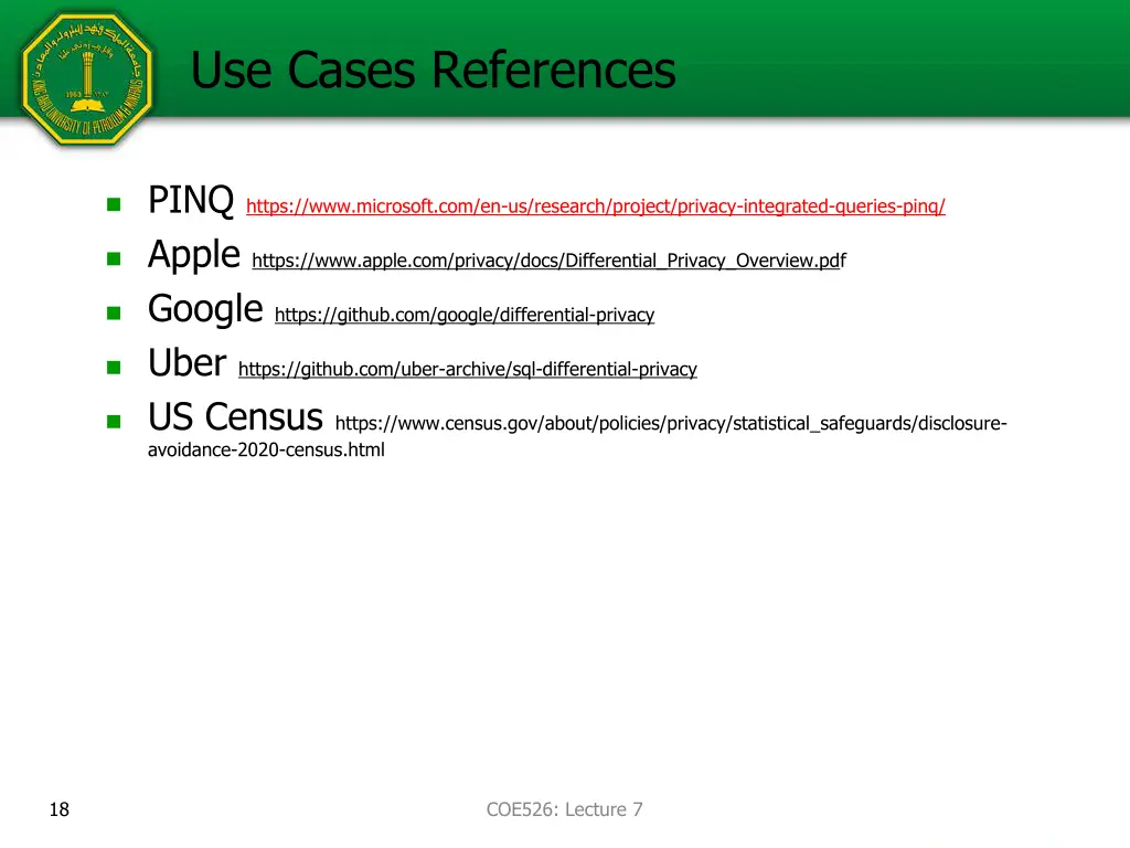 use cases references