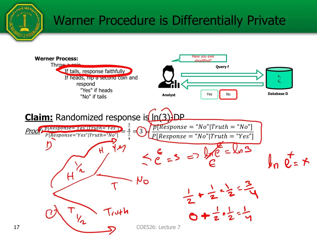 warner procedure is differentially private