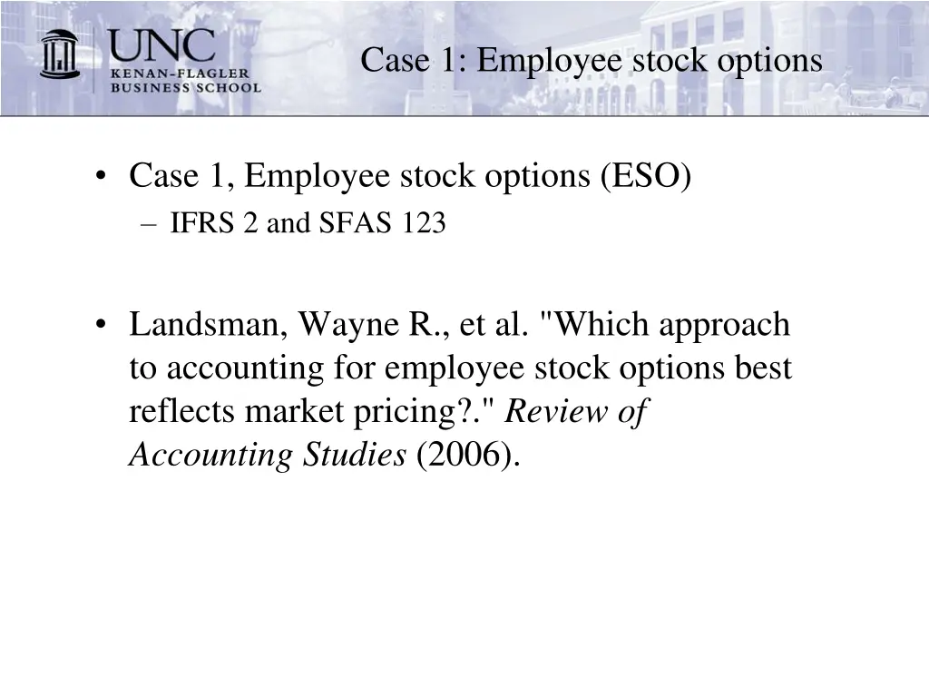 case 1 employee stock options