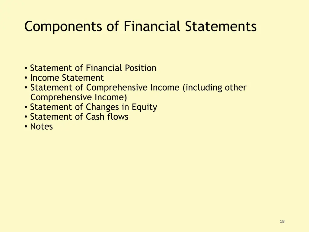 components of financial statements