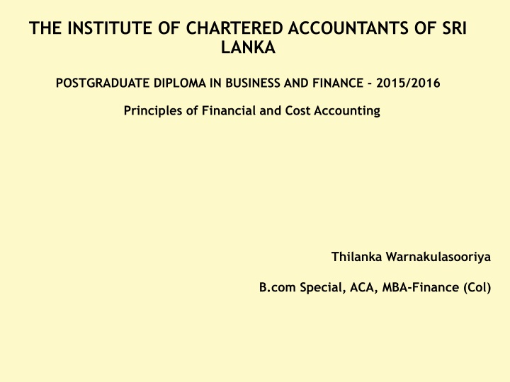 the institute of chartered accountants