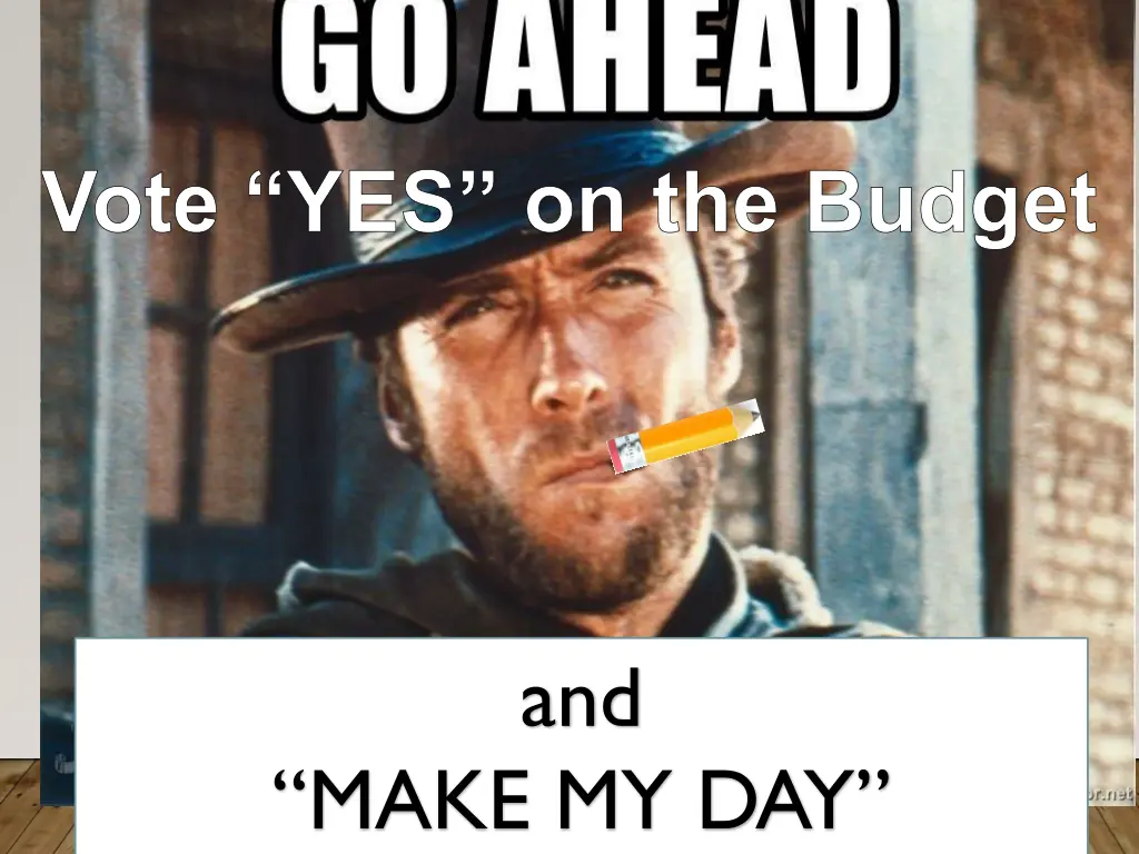 vote yes on the budget