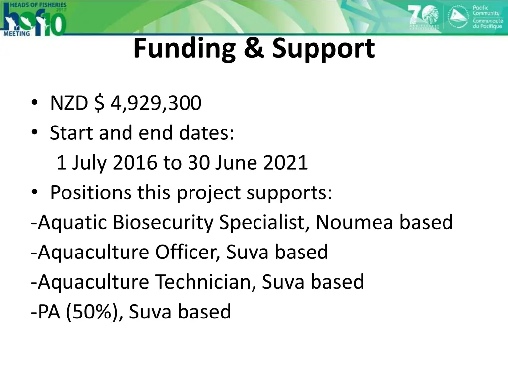 funding support
