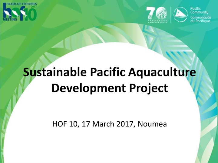 sustainable pacific aquaculture development