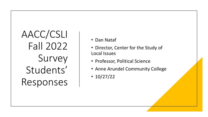 aacc csli fall 2022 survey students responses