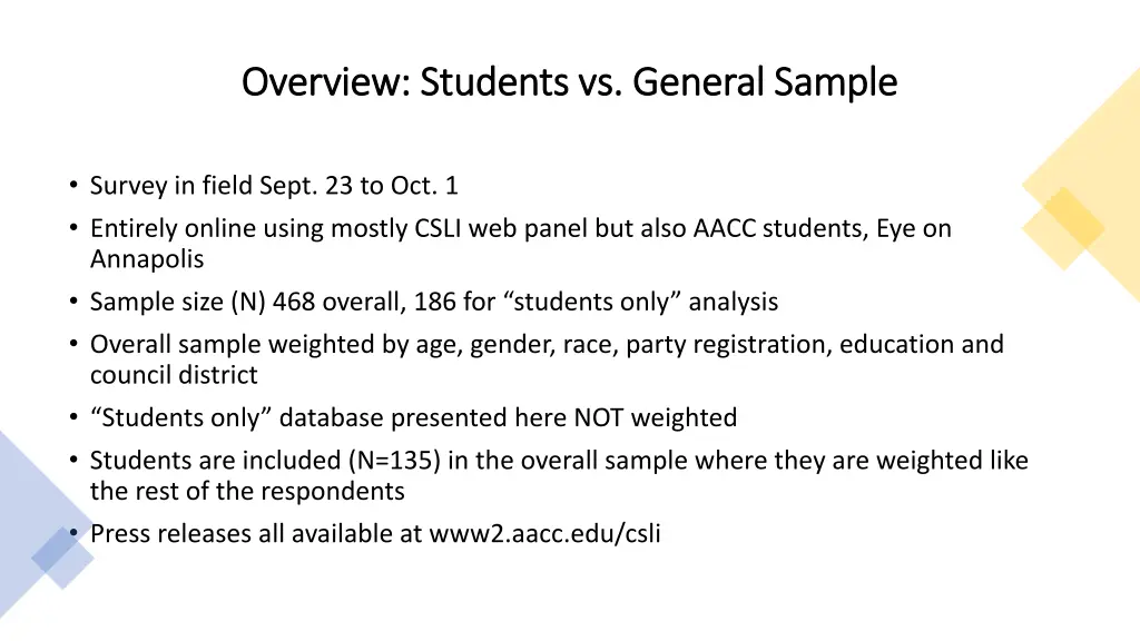 overview students vs general sample overview
