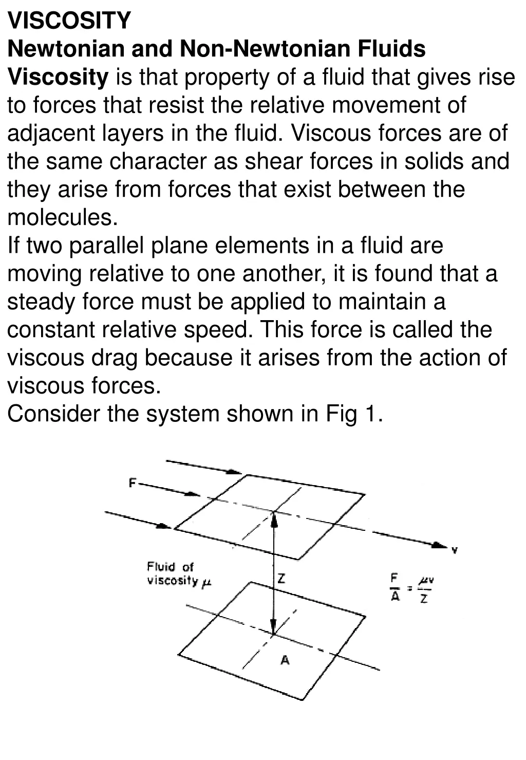 viscosity newtonian and non newtonian fluids