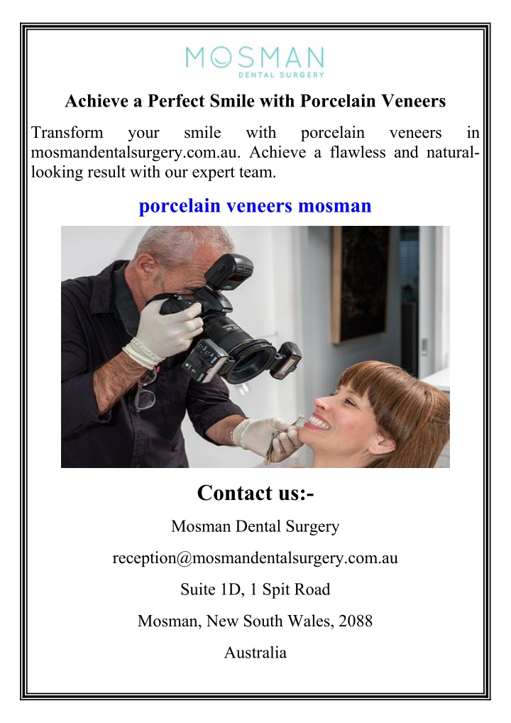 achieve a perfect smile with porcelain veneers
