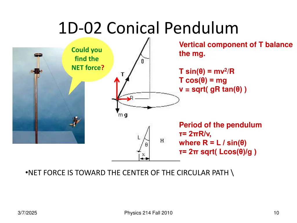 1d 02 conical pendulum