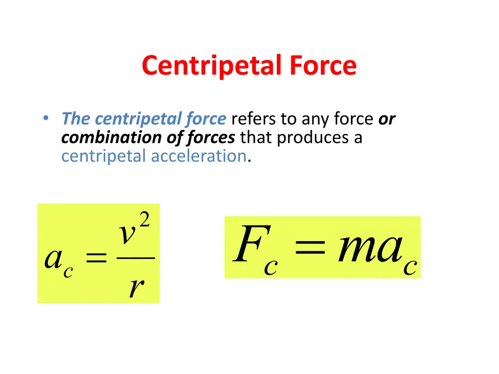 centripetal force