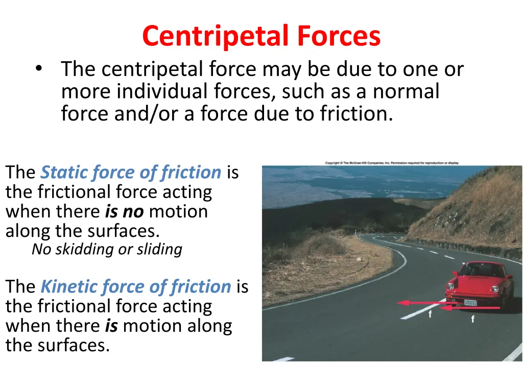 centripetal forces the centripetal force