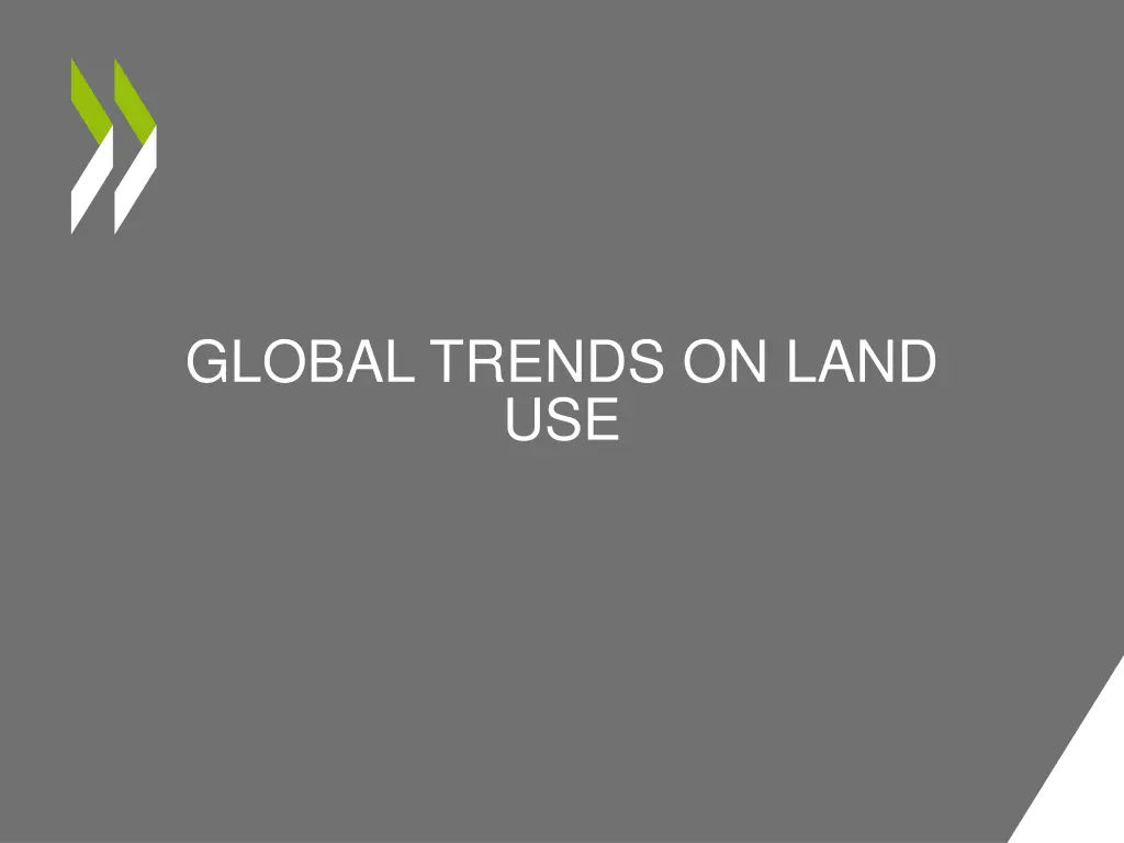 global trends on land use