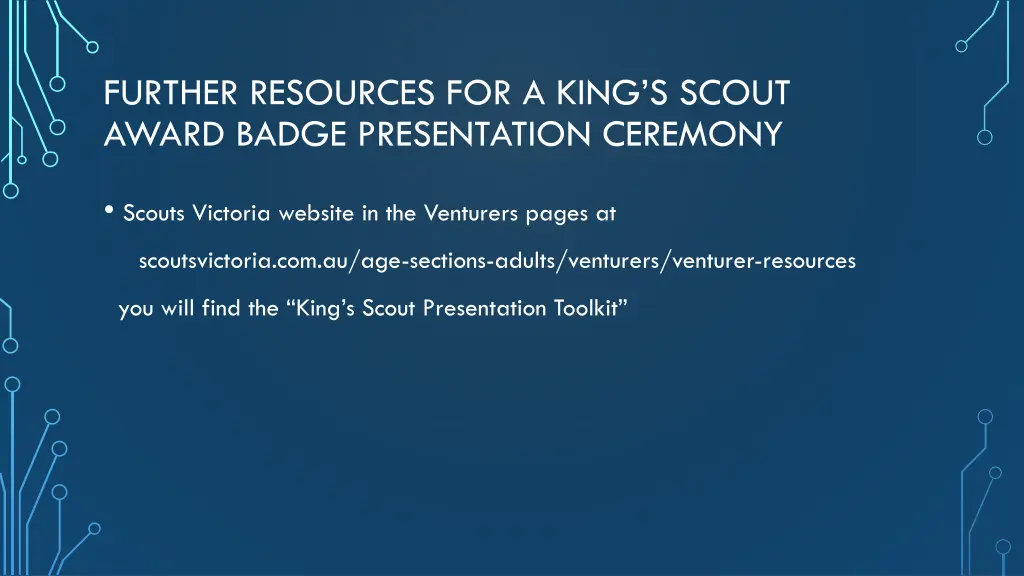 further resources for a king s scout award badge