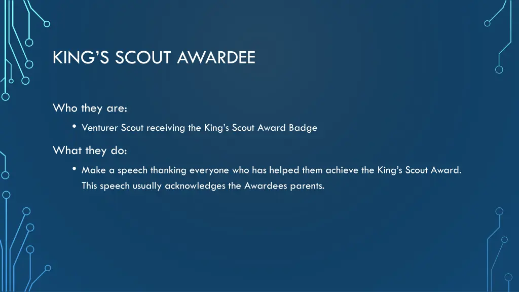 king s scout awardee