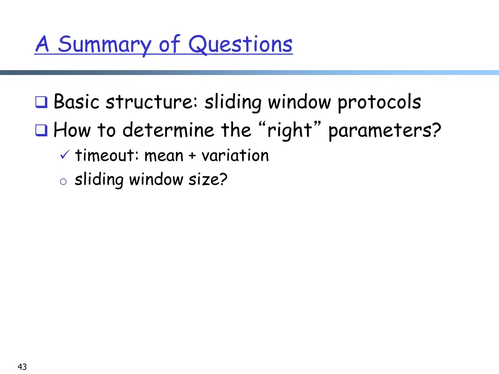 a summary of questions