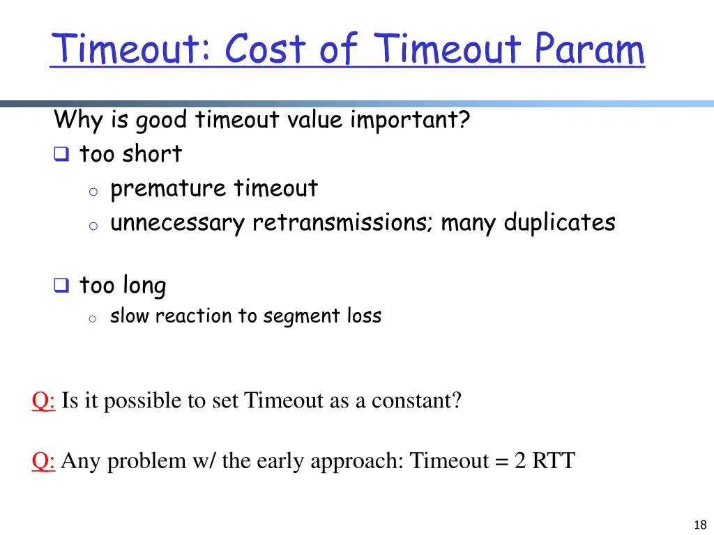 timeout cost of timeout param