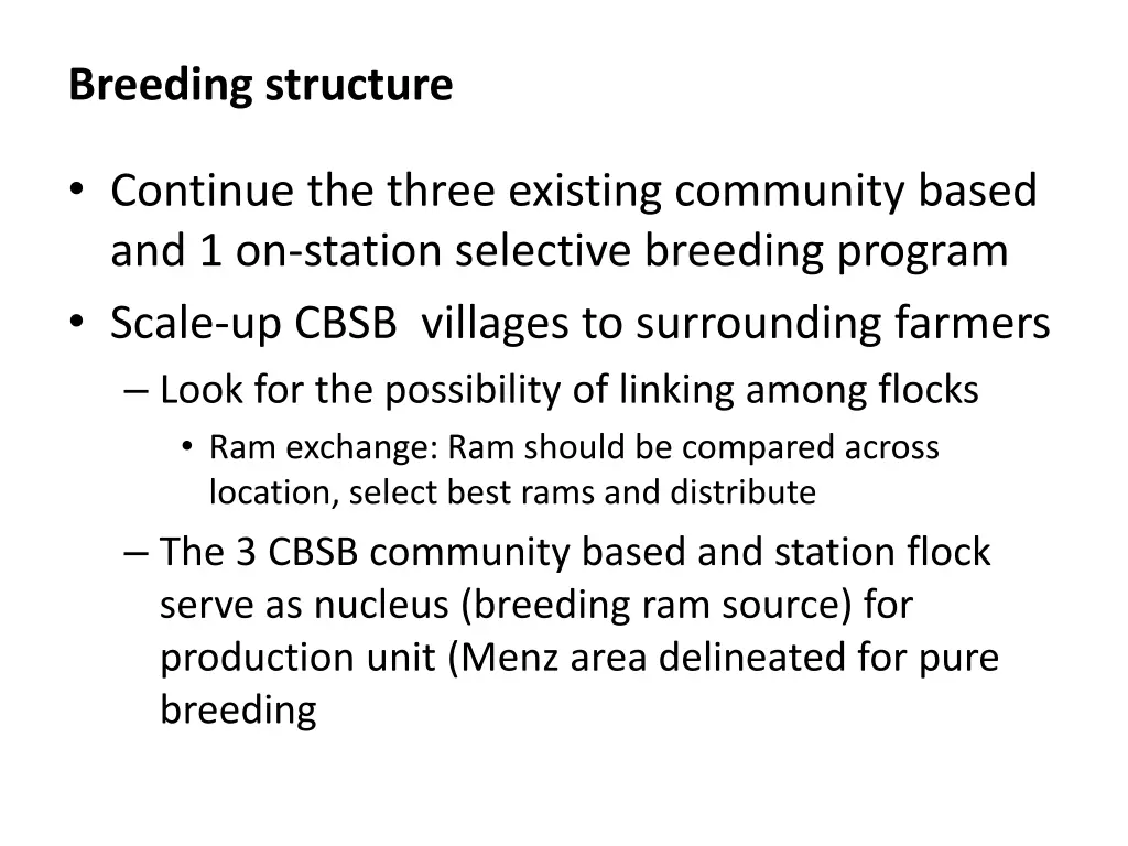 breeding structure