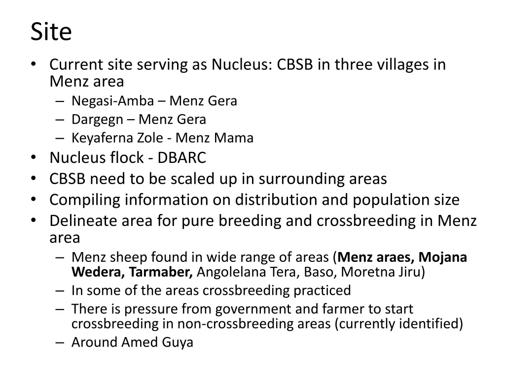site current site serving as nucleus cbsb