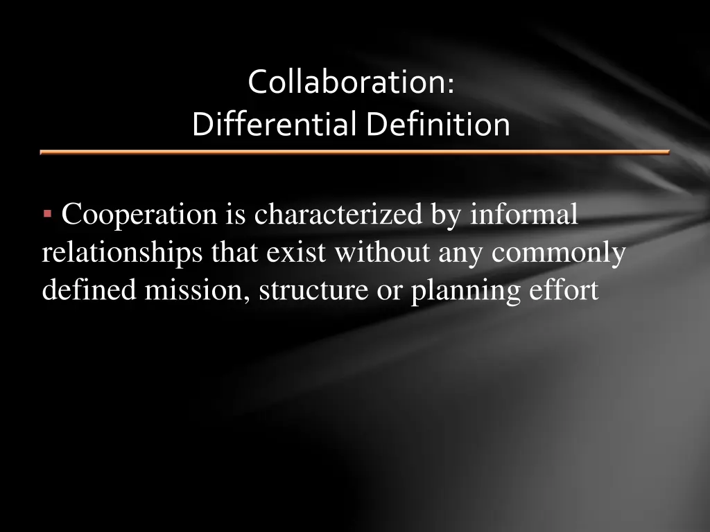 collaboration differential definition 1